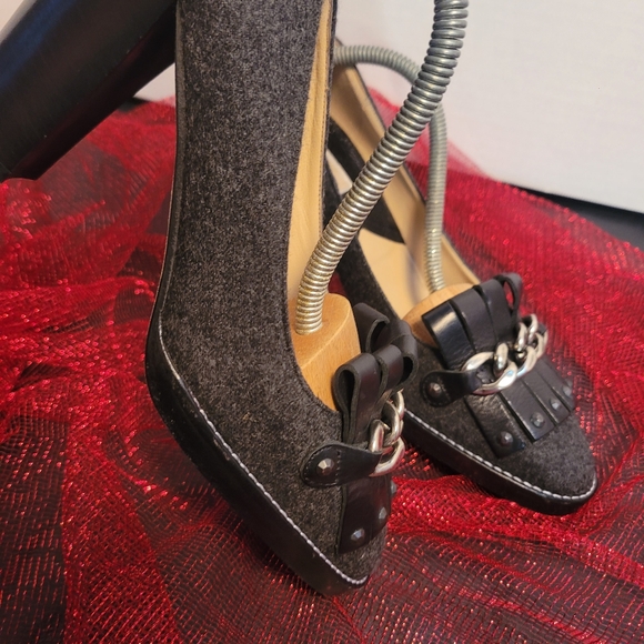 Michael kors fringe chain pumps size 8.5 made in Italy like new - Picture 9 of 11